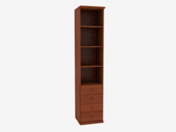 The bookcase is narrow with open shelves (4821-24)