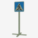 3d model Improvement element Sign Pedestrian crossing (4514) - preview