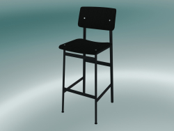 Silla de bar Loft (75 cm, negro)