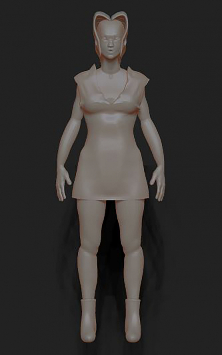 3d model Muchacha - vista previa