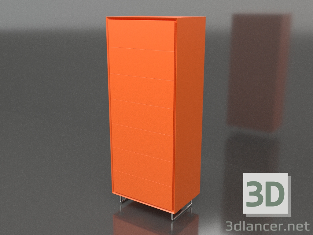 modèle 3D Commode TM 013 (600x400x1500, orange vif lumineux) - preview