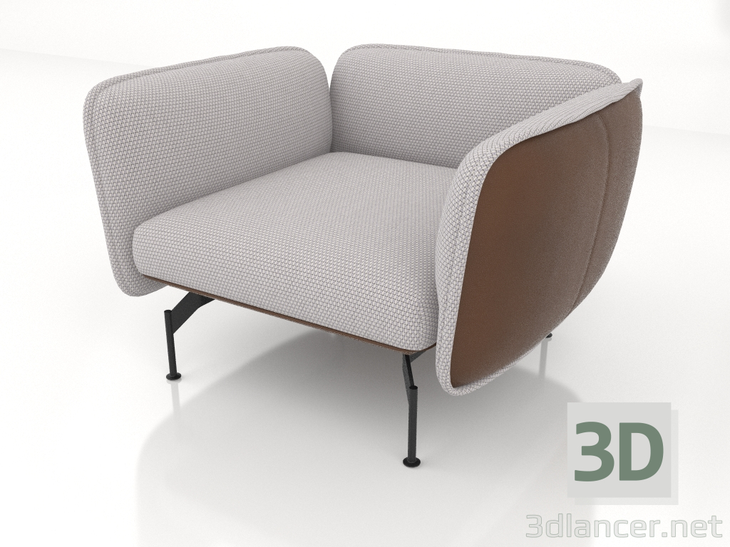 3D modeli Koltuk (dış kısmı deri döşemeli) - önizleme