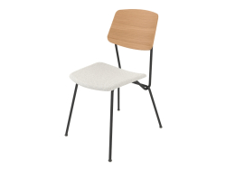 Silla Strain con respaldo de madera contrachapada y asiento blando h81