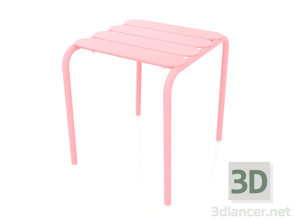 3D modeli Düşük dışkı. Yan Sehpa (Pembe) - önizleme