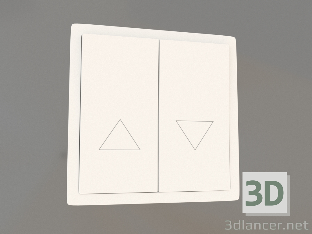 Modelo 3d Botão do obturador (10 A, 250 V, branco mate, DA29433) R98 - preview