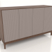 3d model Mueble de TV FARGO con frontales fresados 1600x500x950 mm (platino, roble tabaco, opción 4) - vista previa