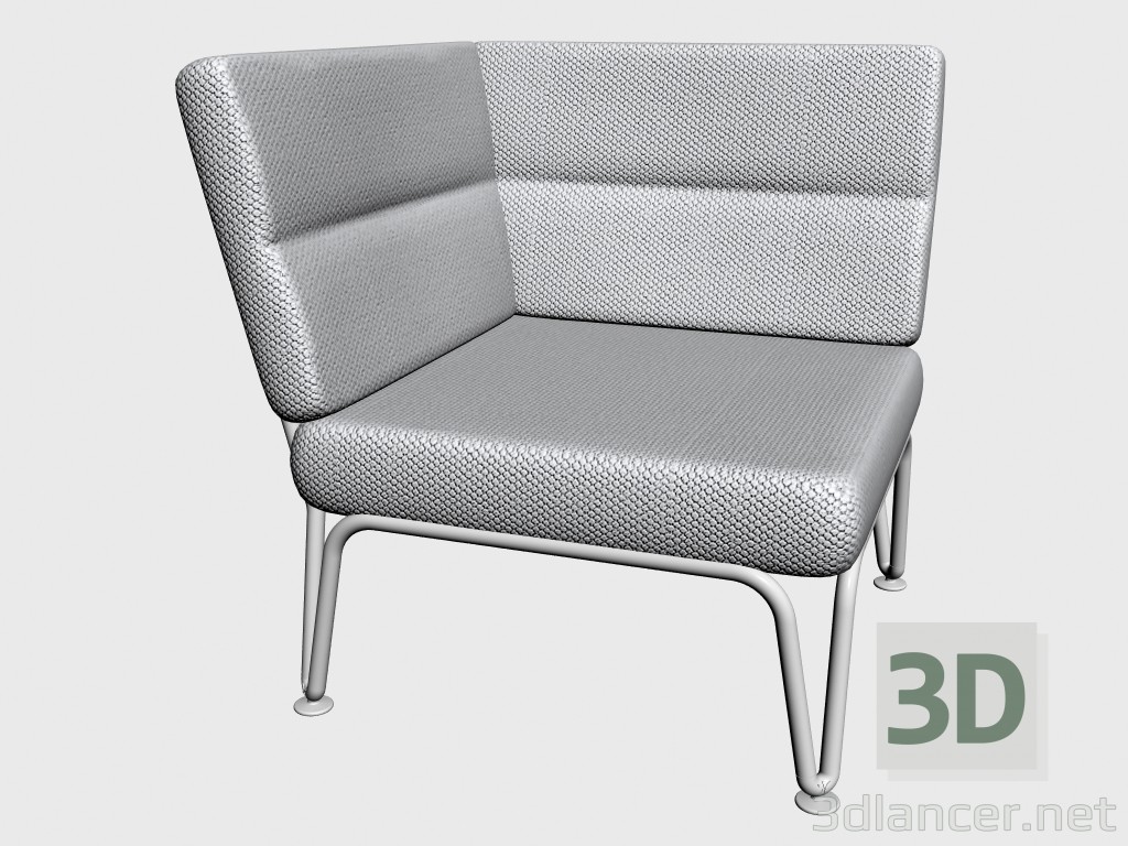 3D Modell Sitz angewinkelt Ecke stapelbar Sitz 92210 92260 - Vorschau