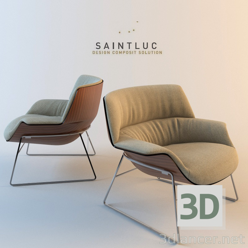 3d модель кресло Saint Luc Couch – превью