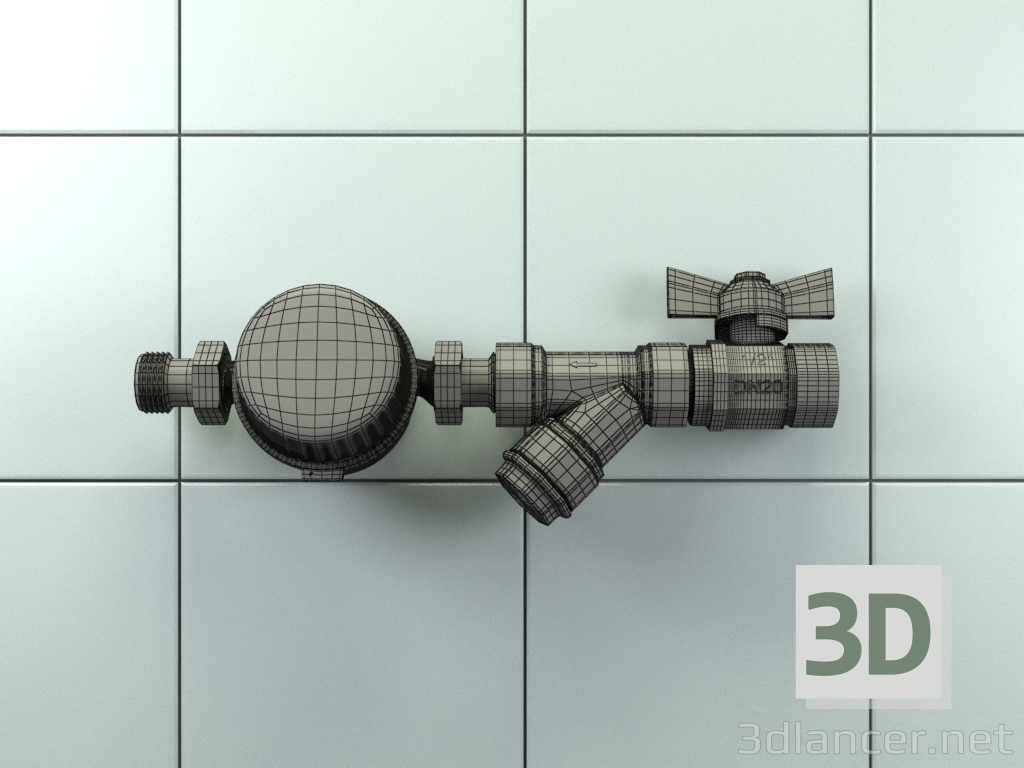 3d water control unit model buy - render