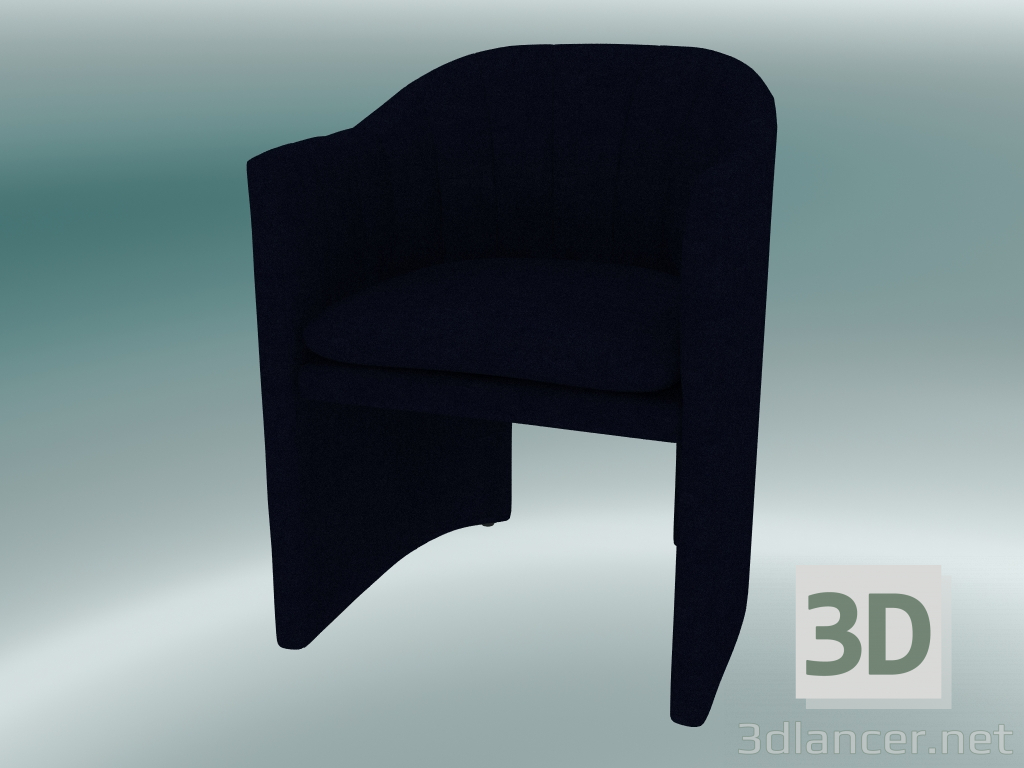 3d model Silla de comedor, mocasín de oficina (SC24, H 79cm, 57x59cm, Velvet 9 Midnight) - vista previa