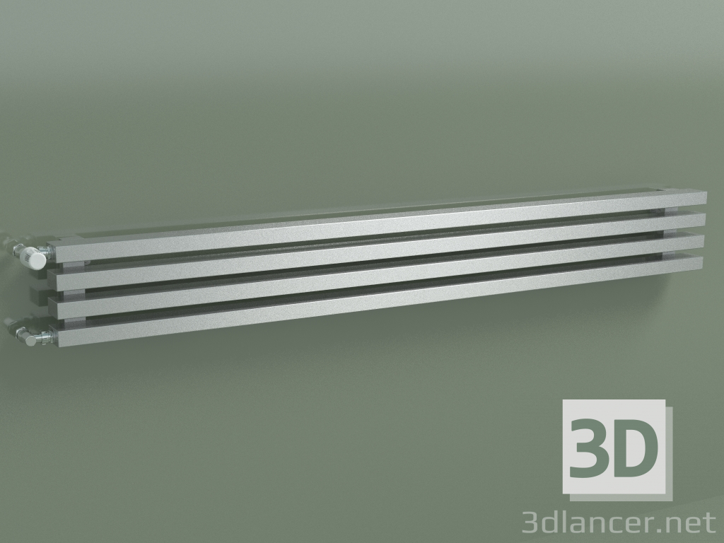 3d model Horizontal radiator RETTA (4 sections 1500 mm 60x30, technolac) - preview