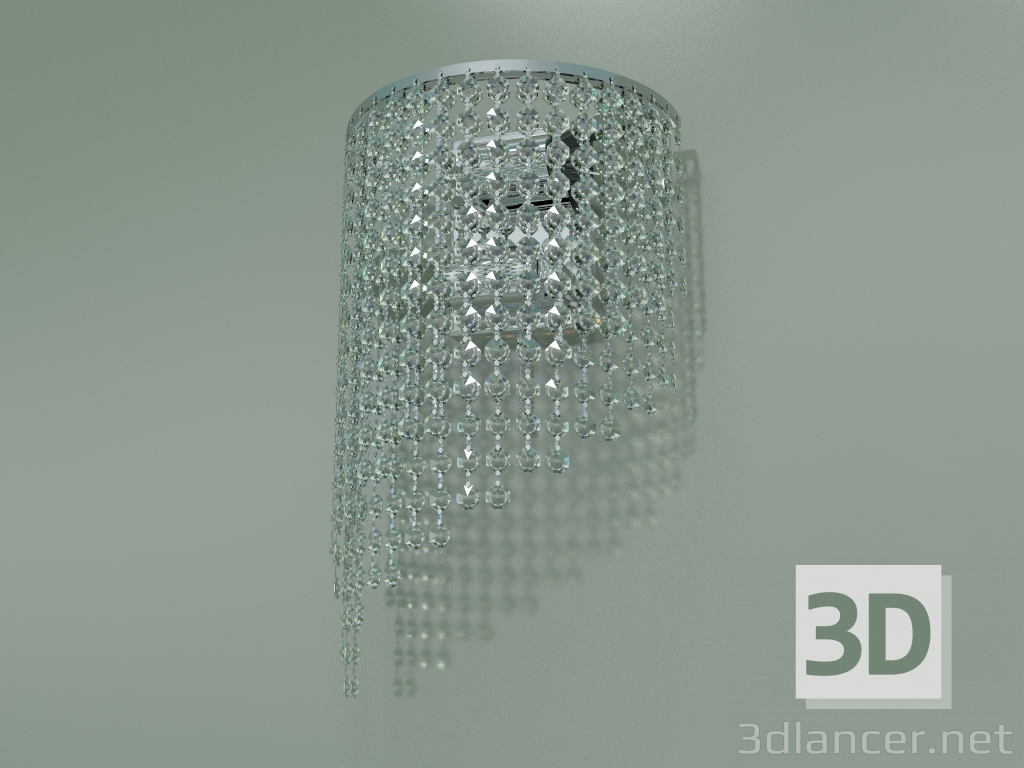 3d model Aplique 3102-2 (cromo cristal transparente Strotskis) - vista previa