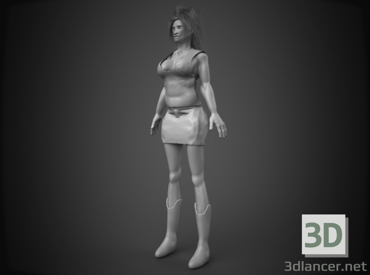 modello 3D Ragazza - anteprima