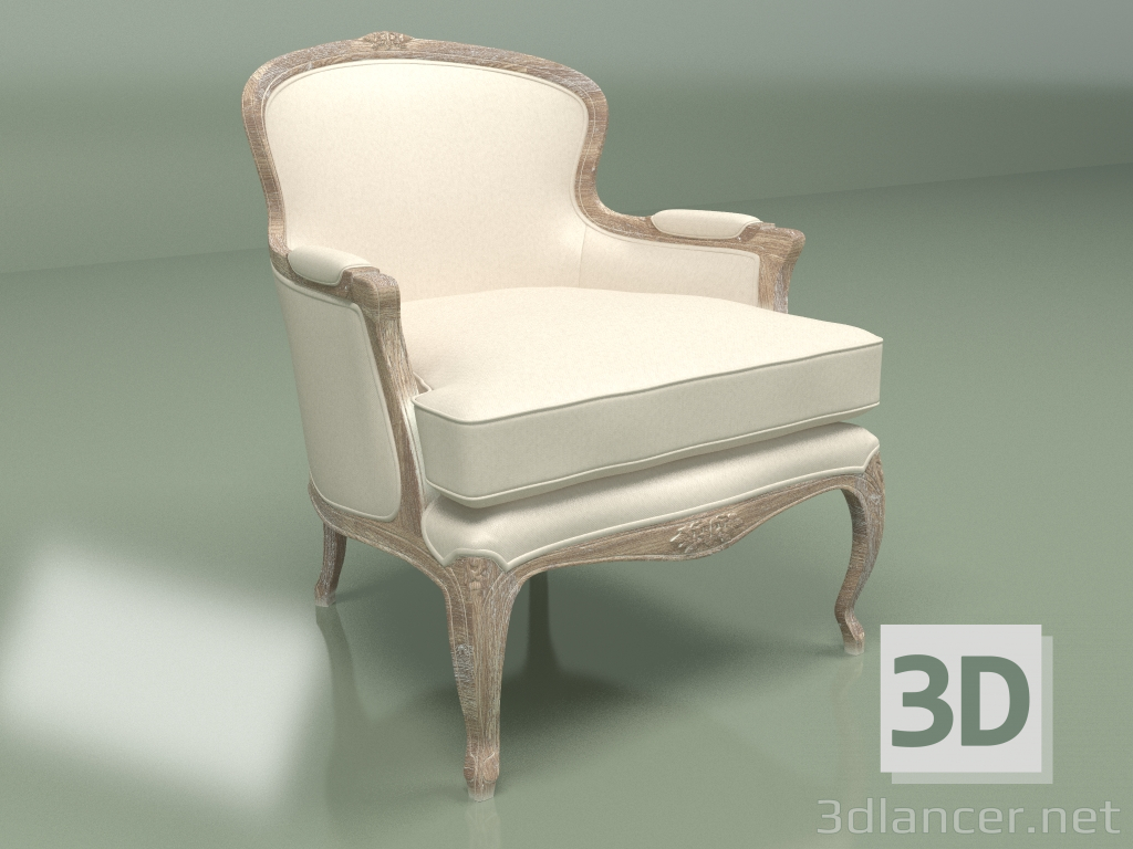 3d model Sillón Irene (beige claro) - vista previa