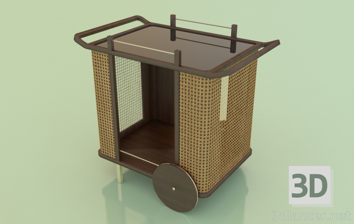 mesa de servicio 3D modelo Compro - render