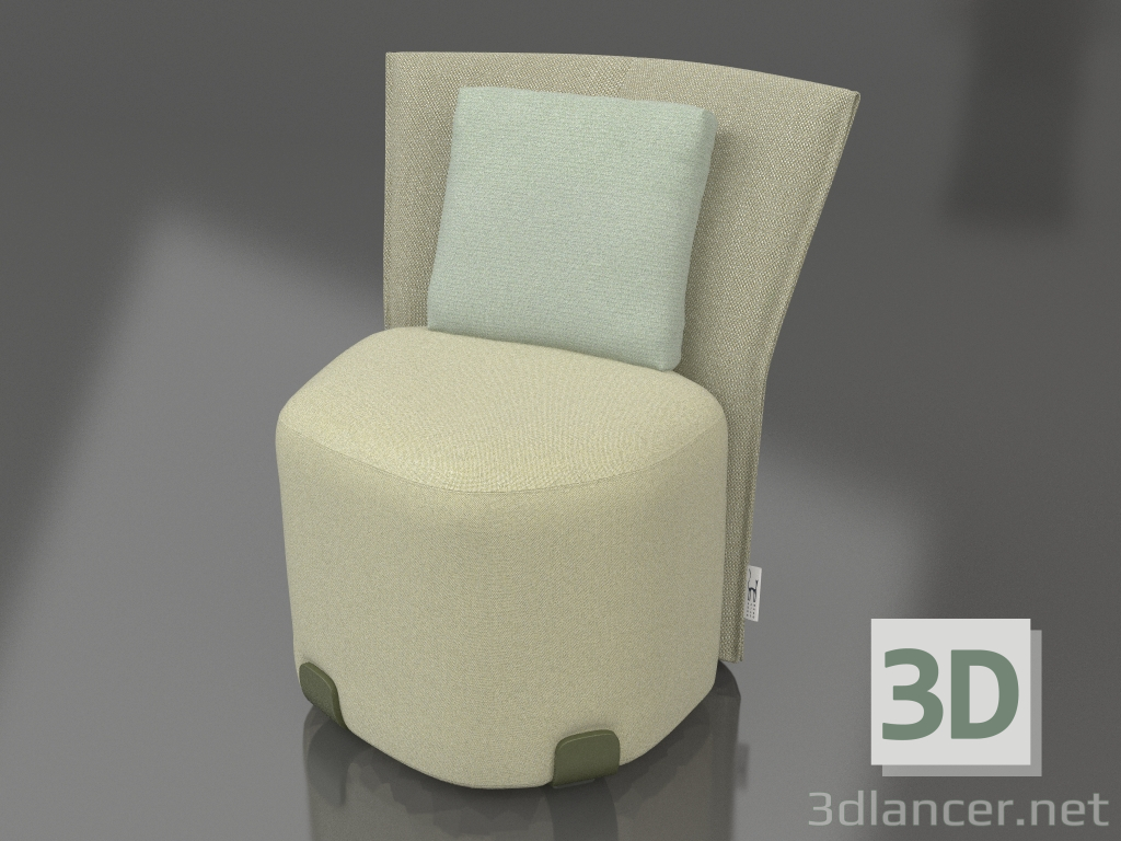 3d model Silla de comedor (verde oliva) - vista previa