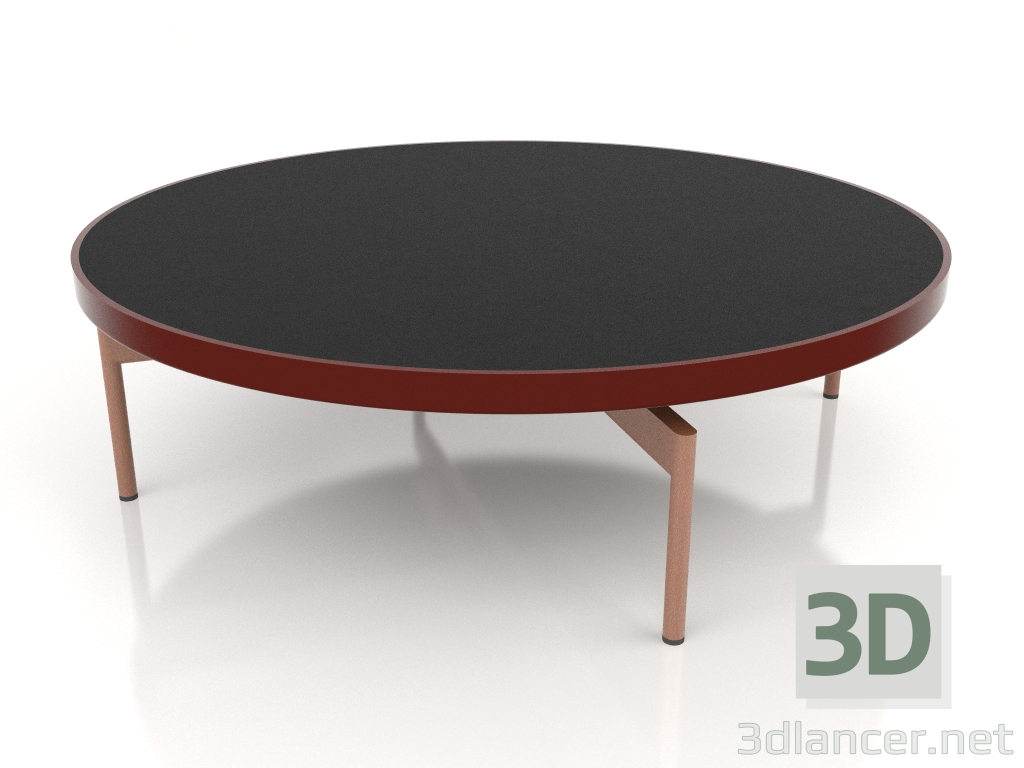 modello 3D Tavolino rotondo Ø120 (Rosso vino, DEKTON Domoos) - anteprima