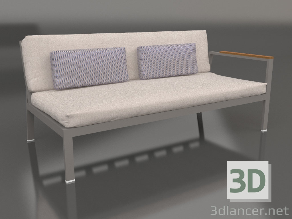 3d model Módulo sofá, sección 1 derecha (Gris cuarzo) - vista previa