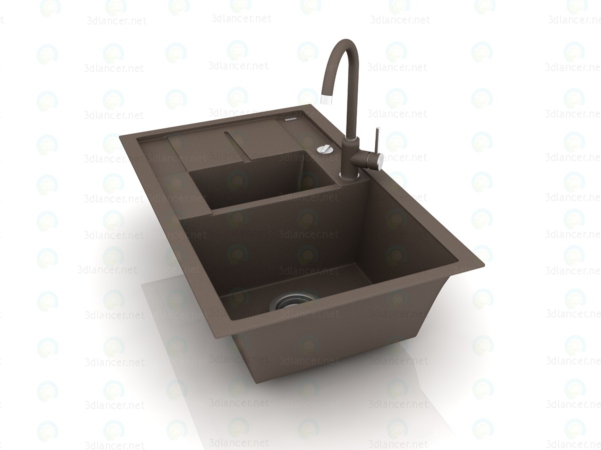 3d Sink Blanco Metra 6S Compact model buy - render