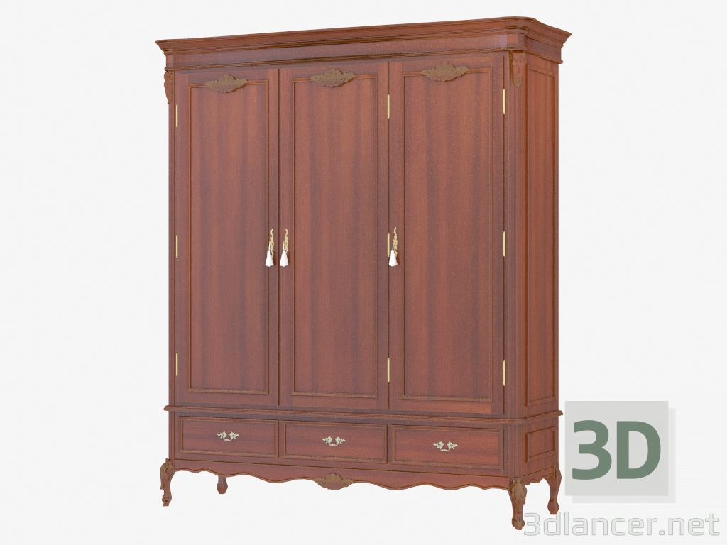 3d model BN8829 pared Armario (madera) - vista previa