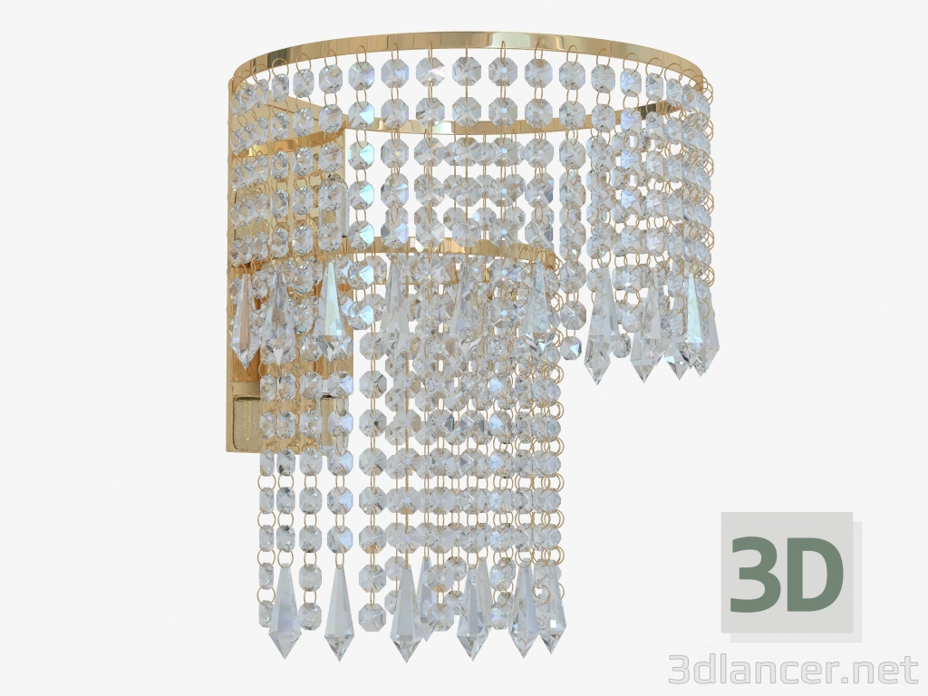 3d модель Бра з кришталем (W110231 2gold) – превью