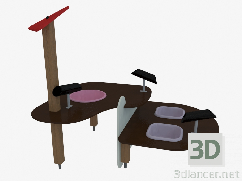 3d model Equipo de juegos infantiles Mesa de arena (4446) - vista previa