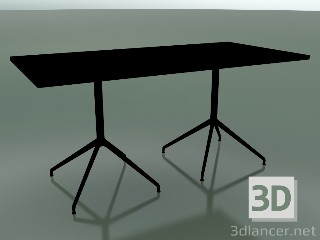 3d model Mesa rectangular con base doble 5704, 5721 (H 74 - 79x159 cm, Negro, V39) - vista previa