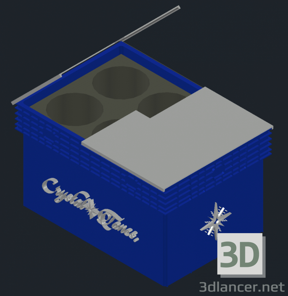 3d модель 3d коробка – превью