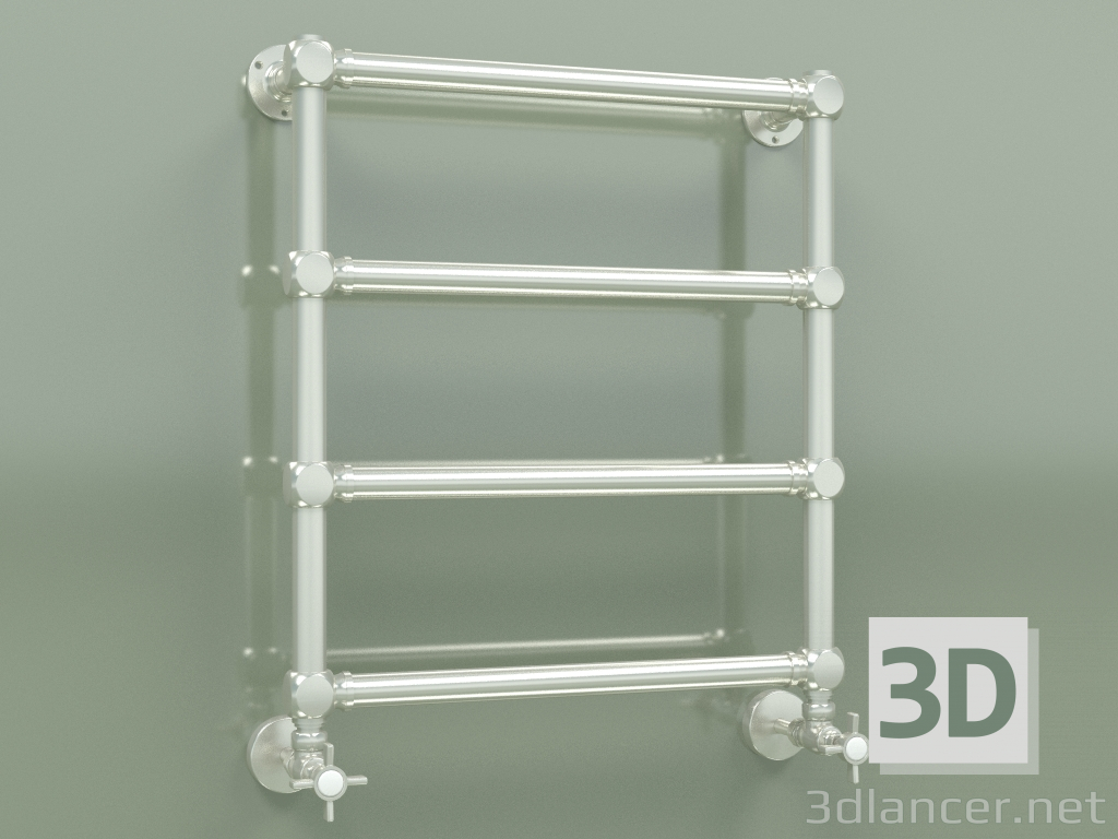 3d model Towel rail Minuette (596x540, Satin nickel) - preview