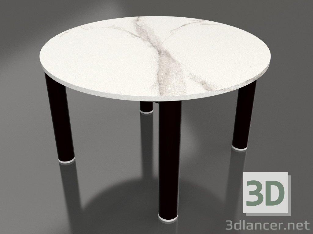 3d модель Стіл журнальний D 60 (Black, DEKTON Aura) – превью