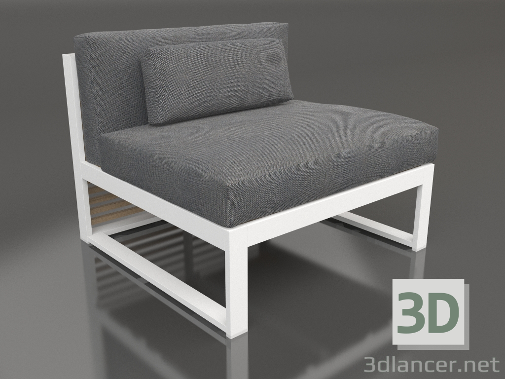 Modelo 3d Sofá modular, seção 3 (branco) - preview