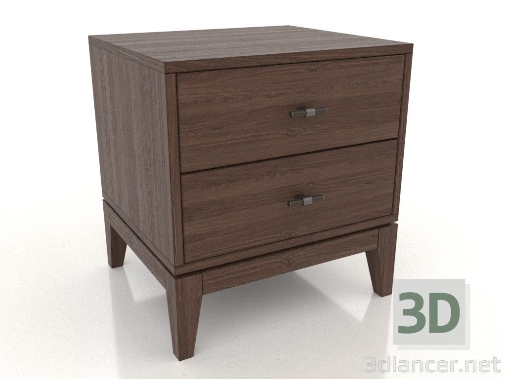 3D Modell Nachttisch STAND 450 mm (dunkler Nussbaum) - Vorschau