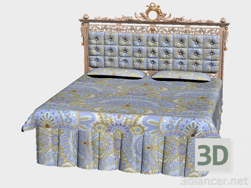 modello 3D Letto matrimoniale - anteprima