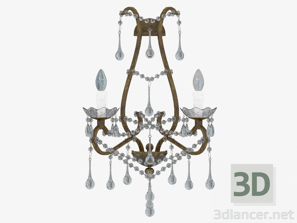 Modelo 3d Arandela decoração de vidro (W110238 2) - preview