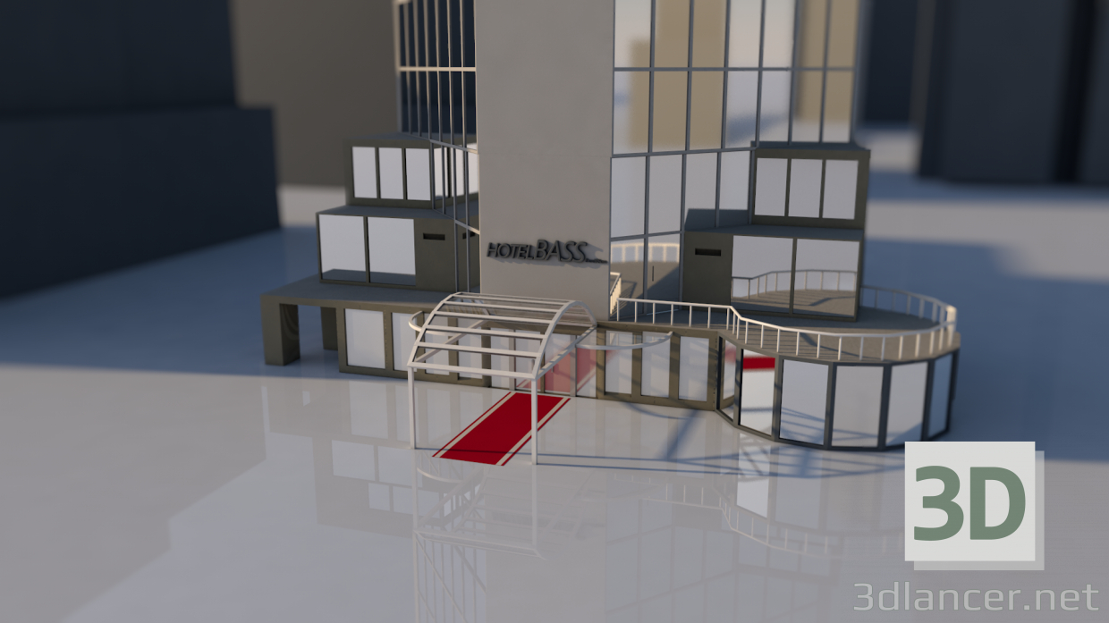 3d Building "Hotel BASS" model buy - render