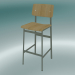 3d model Bar chair Loft (75 cm, Oak, Dusty Green) - preview