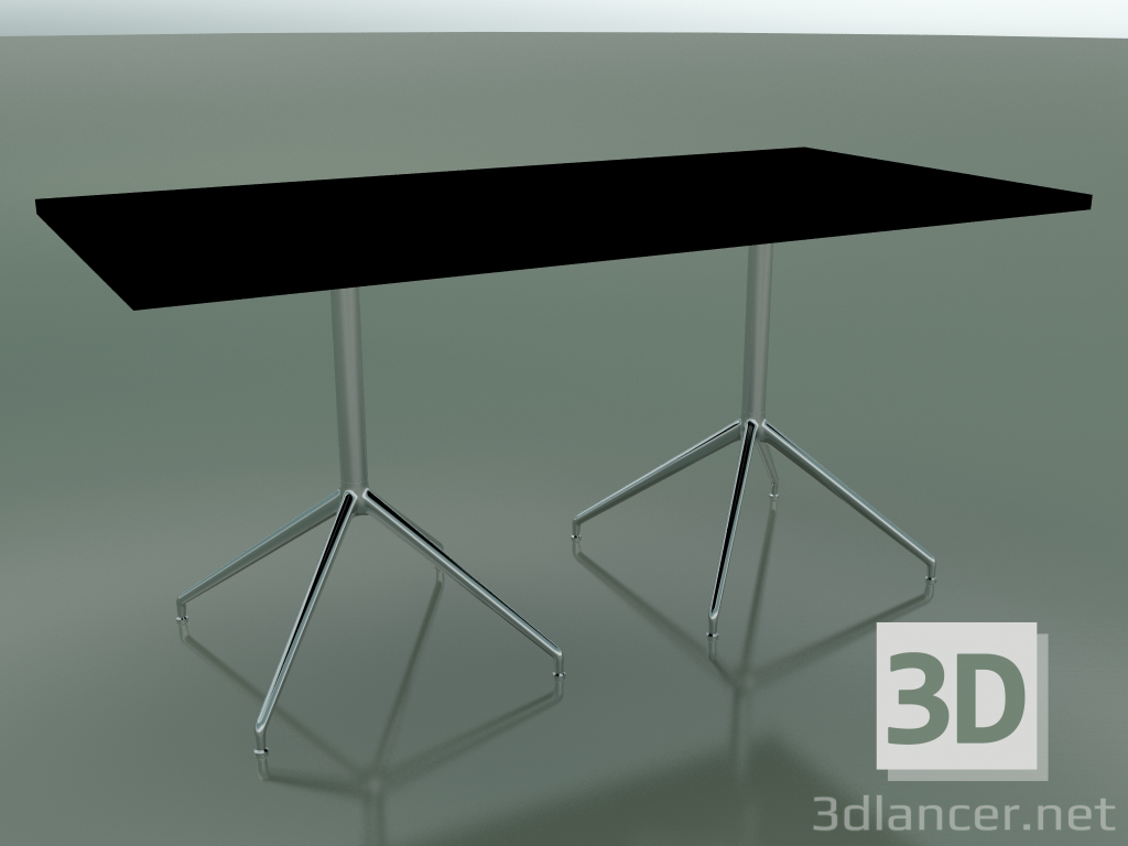 3D Modell Rechteckiger Tisch mit doppelter Basis 5704, 5721 (H 74 - 79x159 cm, Schwarz, LU1) - Vorschau