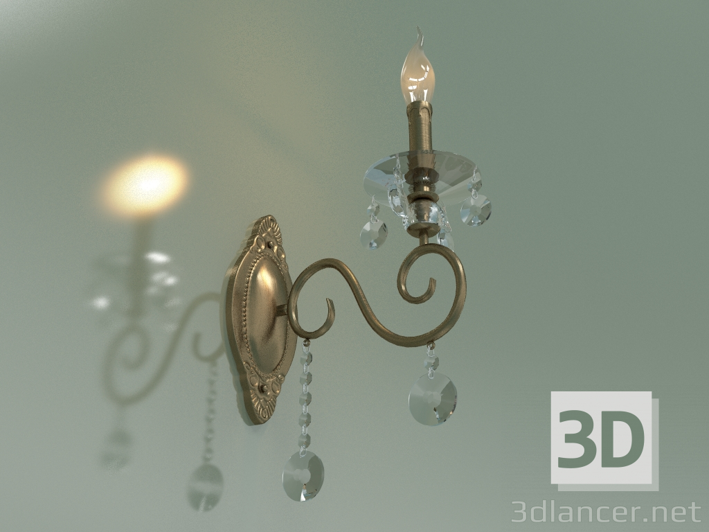 Modelo 3d Arandela Ravenna 10104-1 (antigo cristal de bronze claro) - preview