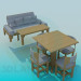 3d model Conjunto de muebles de cocina - vista previa