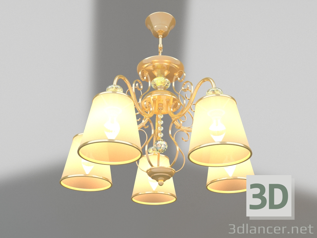 Modelo 3d Luminária de teto Driana (FR2405-PL-05-BZ) - preview