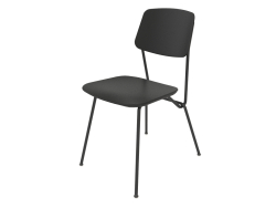 Strain chair with plywood back h81 (black plywood)