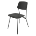 3d model Strain chair with plywood back h81 (black plywood) - preview