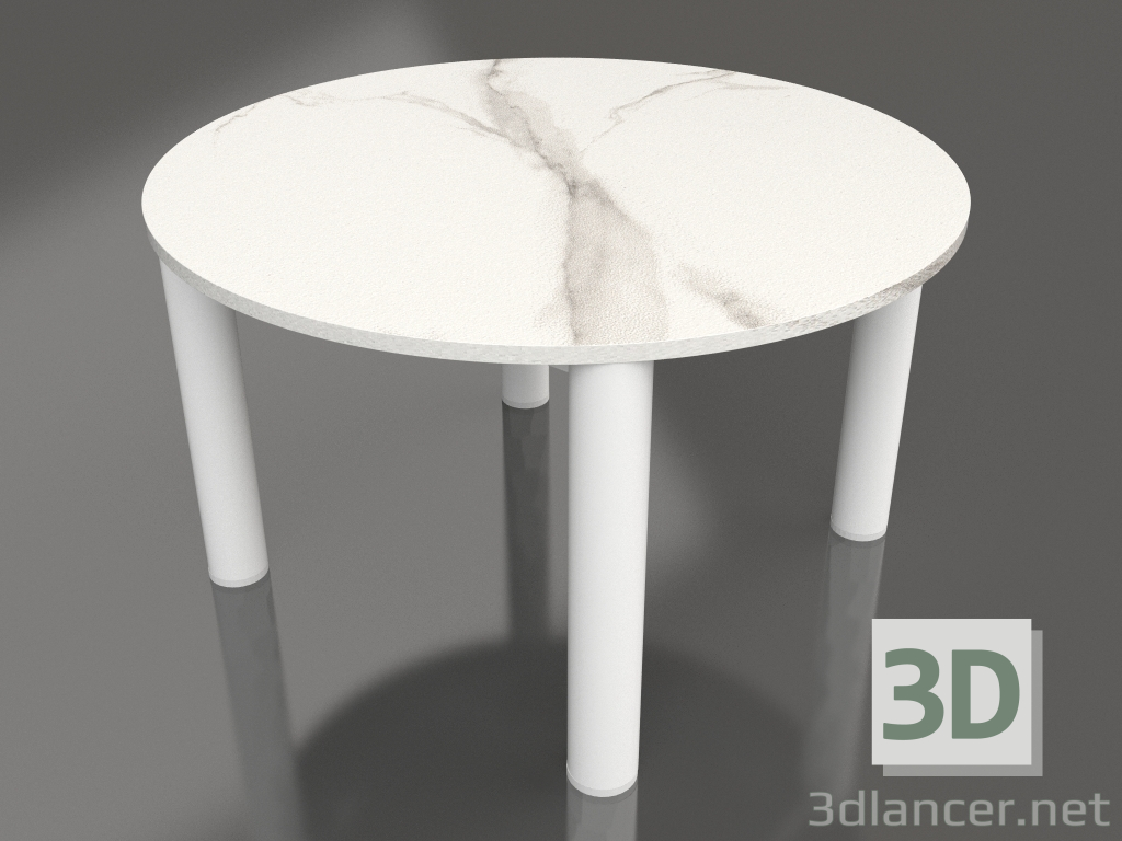 3d модель Стіл журнальний D 60 (White, DEKTON Aura) – превью