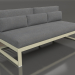 3D Modell Modulares Sofa, Abschnitt 4, hohe Rückenlehne (Gold) - Vorschau