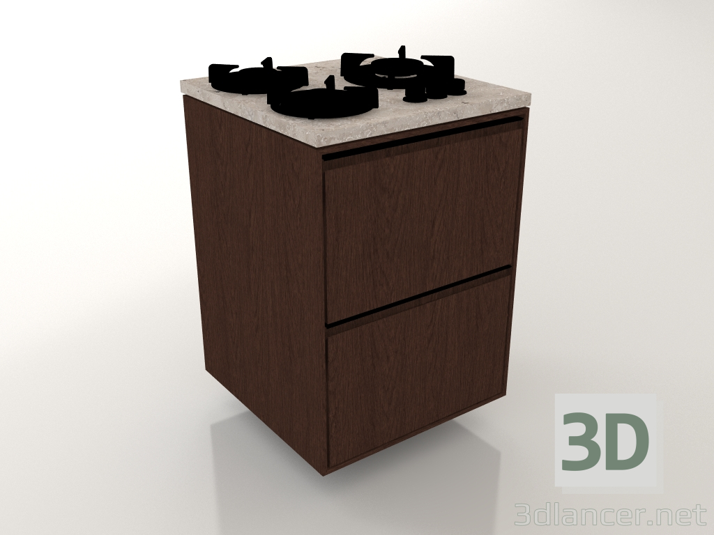 3d model Gas stove 60 cm - preview