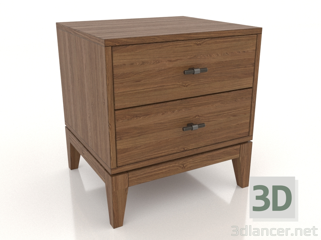 3D Modell Nachttisch STAND 450 mm (heller Nussbaum) - Vorschau