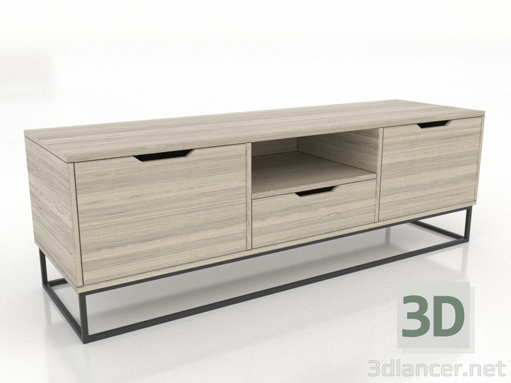 3d model Mueble de TV 1500 mm (roble aclarado) - vista previa 3d model Mueble de TV 1500 mm (roble aclarado) - vista previa