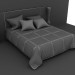 modèle 3D de Lit double avec couverture matelassée acheter - rendu