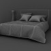 Doppelbett mit Steppdecke 3D-Modell kaufen - Rendern