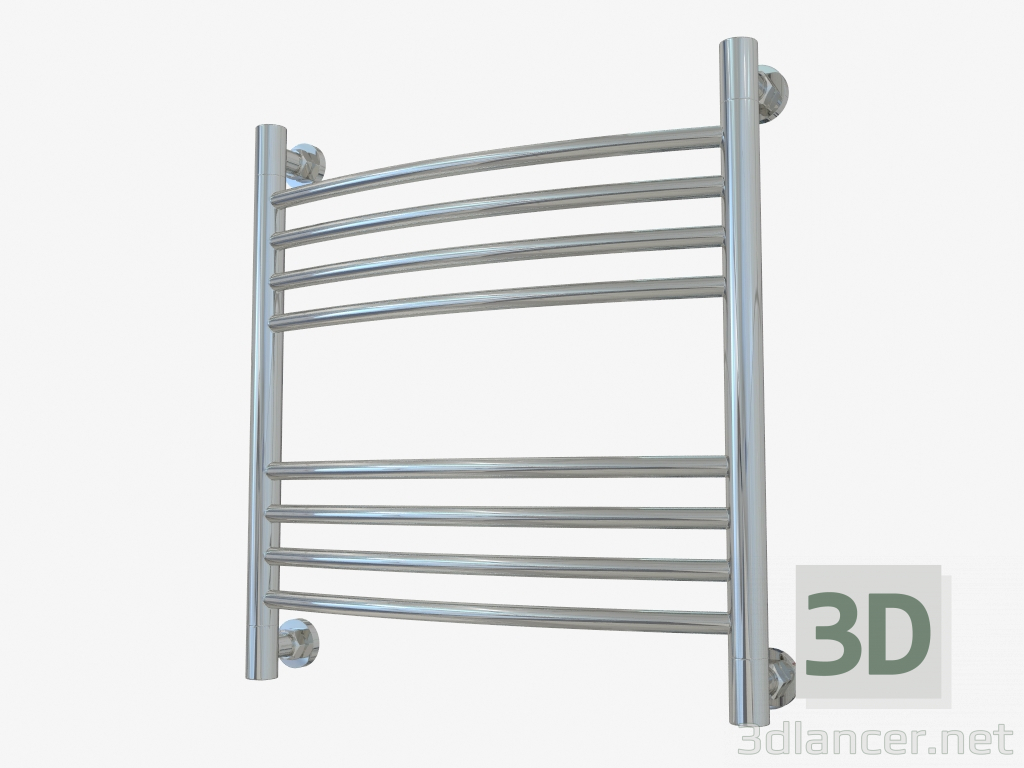 3d модель Полотенцесушитель Богема+ изогнутый (500x500) – превью